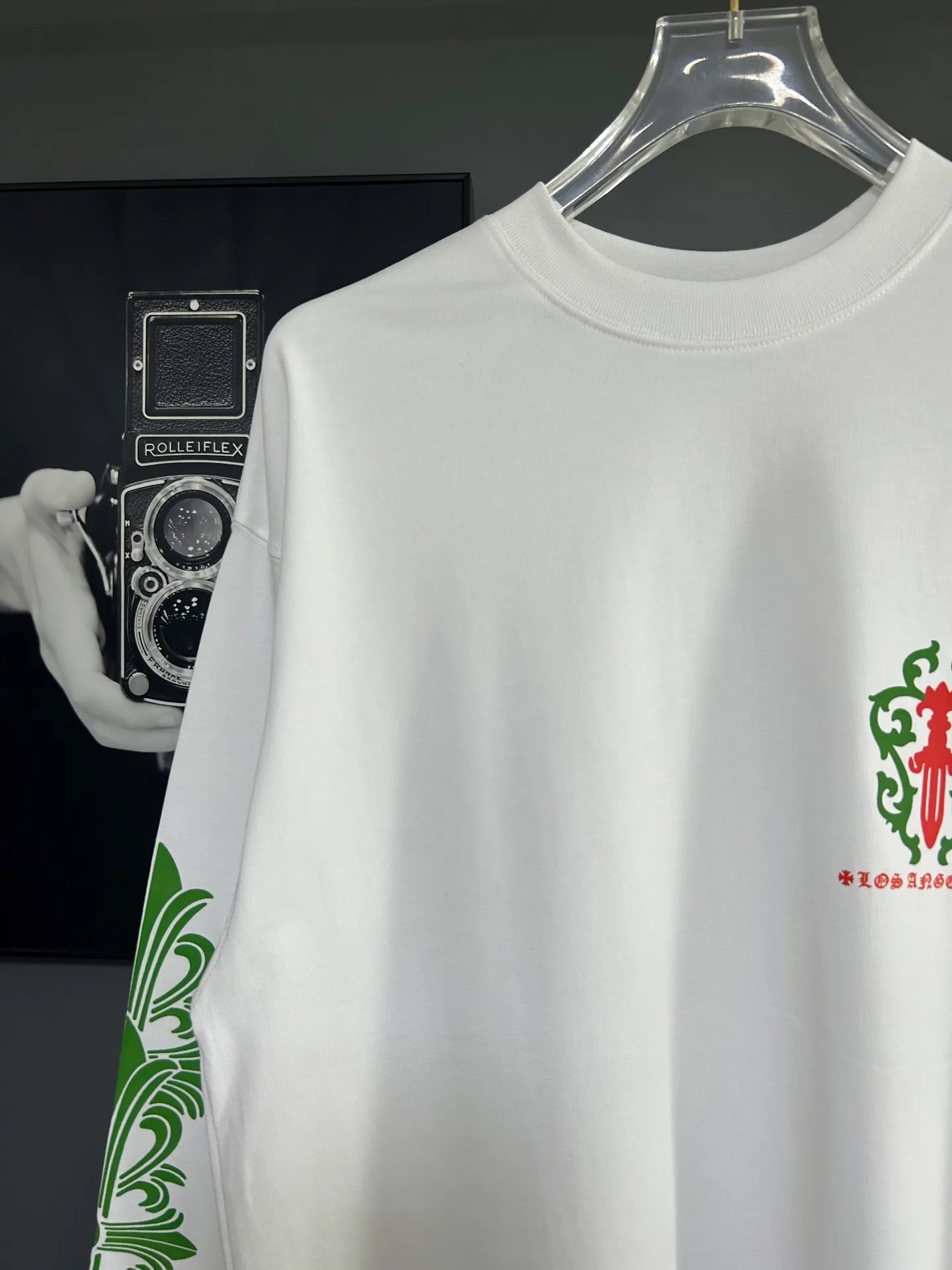 P230 2026 new (exclusive) Chrome Hearts autumn and winter limited edition heavyweight high-weight long-sleeved T-shirt, customized Dreamweaver Yayun ribbed cotton designer concept style Fabric: Heavy 380g Size: S M L XL Color: White